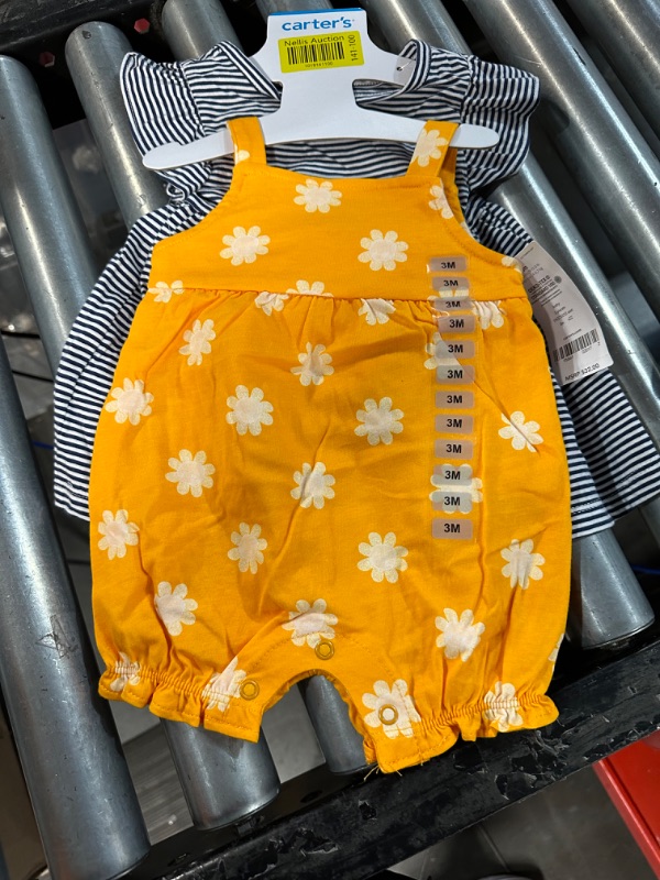 Photo 1 of Carter's Girls Toddler 2 Piece Cotton Bodysuit Dress Set 3 month 