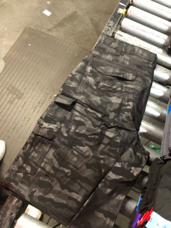 Photo 2 of iron co. 4-way stretch hybrid cargo 11 inseam short (Blackout Camo 34)