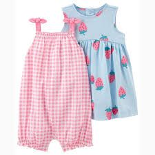 Photo 1 of Carter's Girls Toddler 2 Piece Cotton Bodysuit Dress Set
