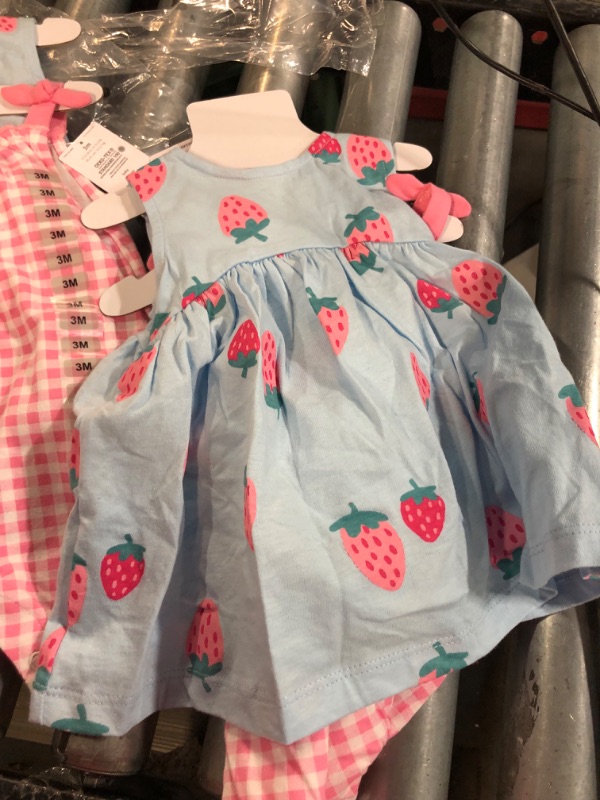 Photo 1 of Carter's Girls Toddler 2 Piece Cotton Bodysuit Dress Set 2 pack
