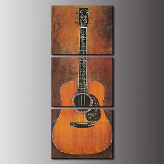 Photo 1 of ***DAMAGED - SLASHED - SEE PICTURES***
Biuteawal - 3 Piece Music Canvas Print Guitar Wall Art