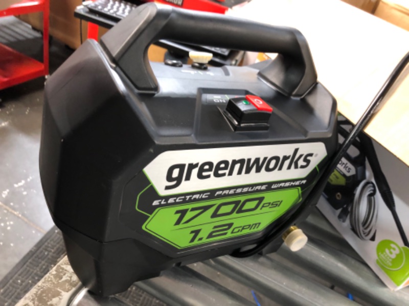 Photo 2 of ***SEE NOTES***Green Works 1700PSI Portable Electric Pressure Washer GPW1704