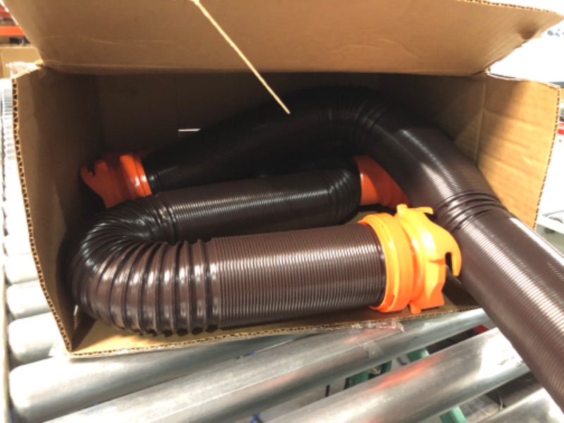 Photo 2 of Camco RhinoFLEX RV Sewer Hose Kit with Swivel Transparent Elbow and 4-in-1 