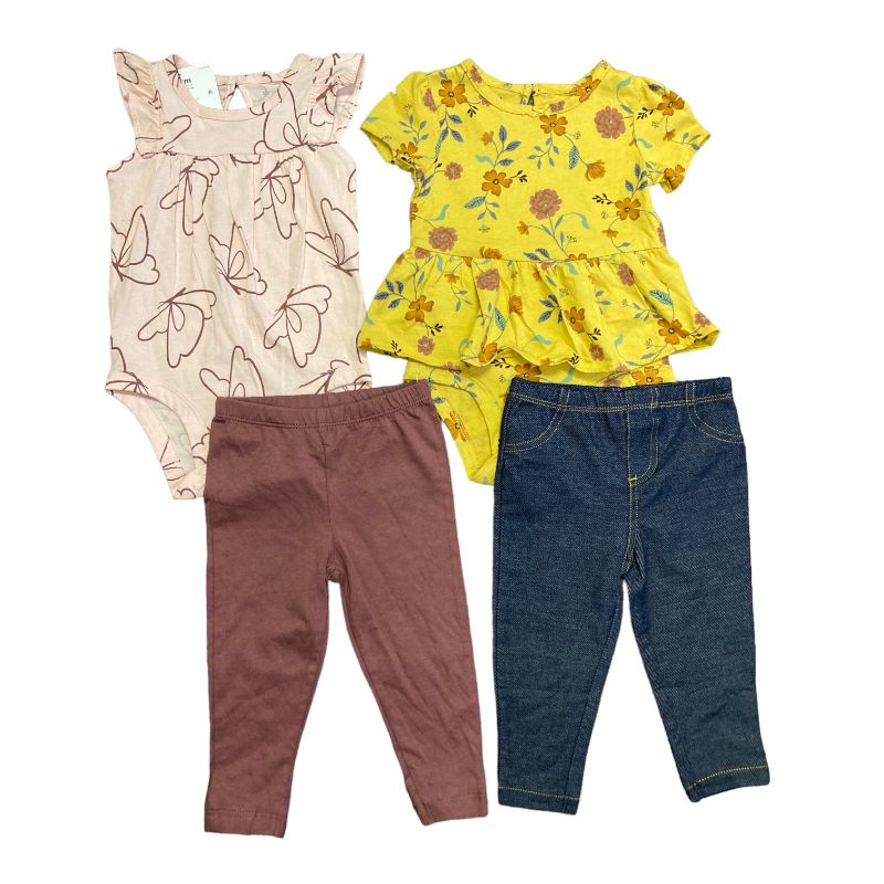 Photo 1 of Carter's Baby & Toddler Girl's 4-Piece Short Sleeve Bodysuit & Pants Set (2PACK)