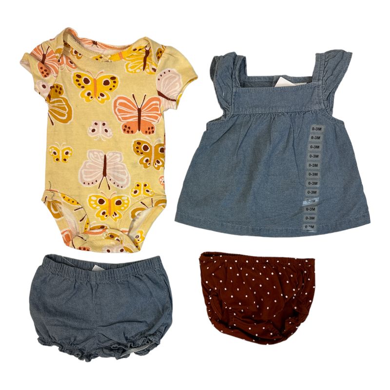 Photo 1 of Carter's Baby Girl's 4-Piece Mix & Match Tops and Diaper Cover Sets 6-9M (2PACK)