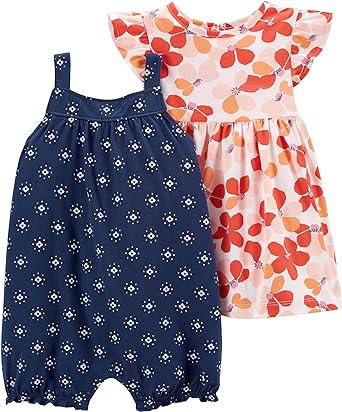 Photo 1 of Carter's Baby Girls' 2-Pack Romper (2PACK) *STOCK PHOTO SIMILAR* 12M