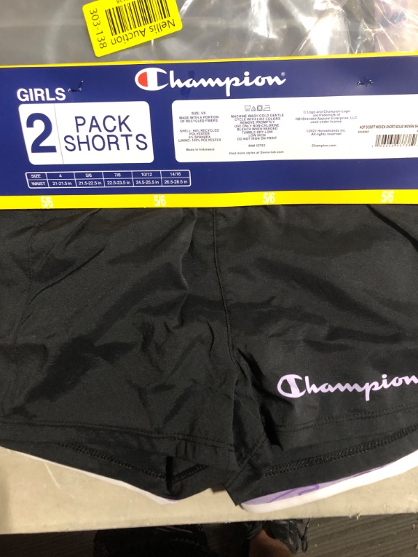 Photo 5 of *SEE PHOTOS*
Champion Girls Shorts, 3" Big Girls 5-6, 2 pack