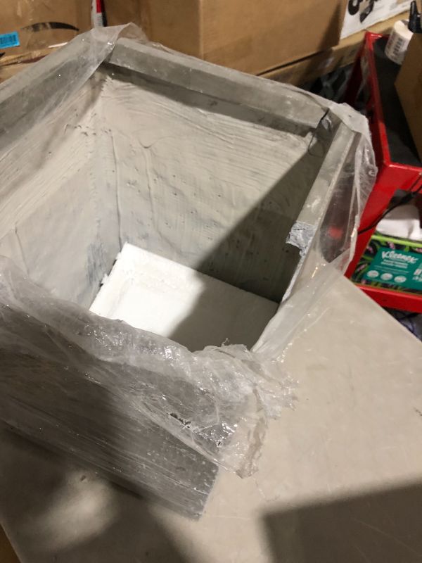 Photo 9 of ***ALL PLANTERS ARE DAMAGED - SEE PICTURES - FOR PARTS - NONFUNCTONAL***
Kante 19", 16" and 13" H Concrete Tall Square Planters