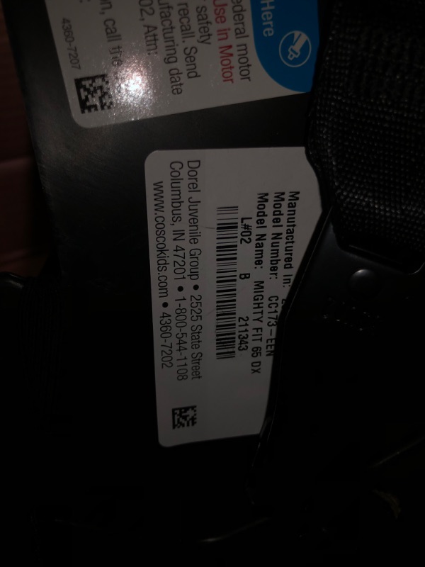 Photo 5 of Cosco Mighty Fit 65 DX Convertible Car Seat (Heather Onyx Gray)