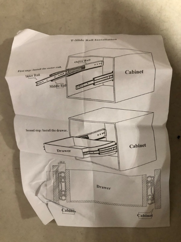 Photo 6 of **PARTS** **MISSING HARDWARE** VEVOR Heavy Duty Drawer Slides 36" Length