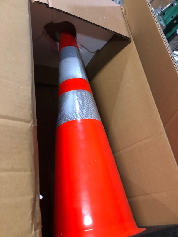 Photo 3 of (8 Cones) BESEA 28” inch Orange PVC Traffic Cones