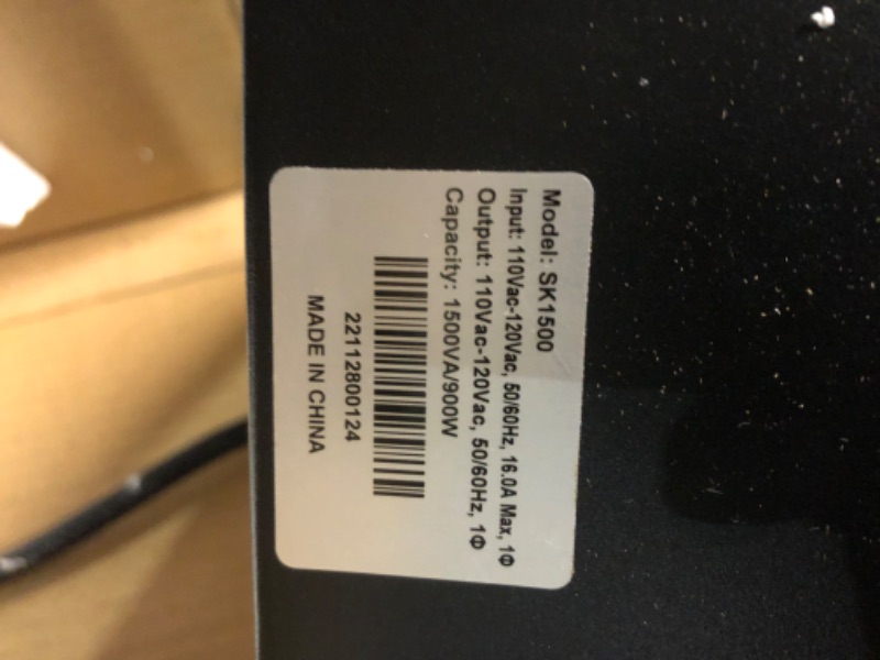 Photo 2 of 1500VA UPS Battery Backup 900W Intelligent LCD Battery Backup and Surge Protector,Uninterruptible Power Supply,Battery Backup for Computer SK1500 2.0