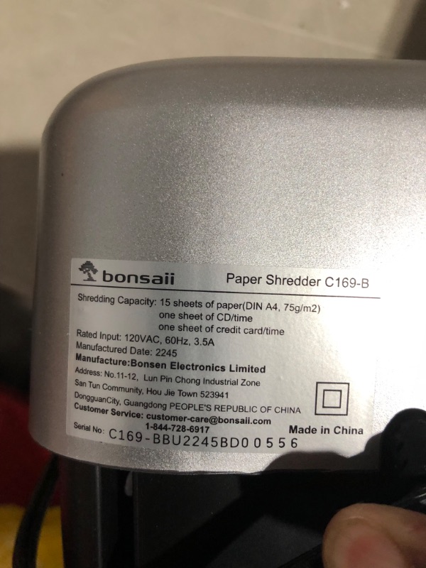 Photo 6 of *PARTS ONLY DOES NOT FUNCTION PROPERLY*
Bonsaii 14-Sheet Office Paper Shredder