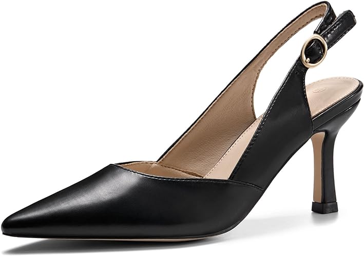 Photo 1 of Rilista Women's Slingback Kitten Heels Closed Pointed Toe Wedding Party Dress Pumps Shoes SIZE 7