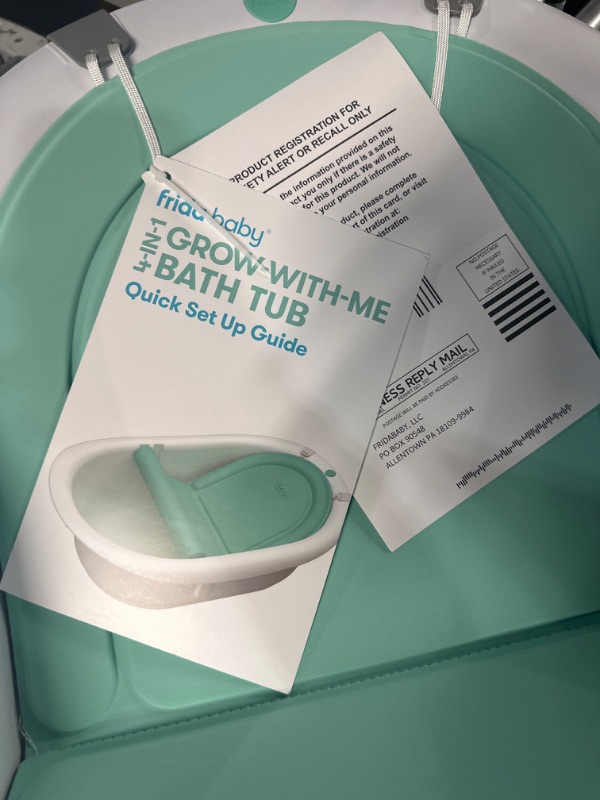 Photo 1 of 4-in-1 Grow-with-Me Bath Tub by Frida Baby Transforms Infant Bathtub to Toddler Bath Seat with Backrest for Assisted Sitting in Tub