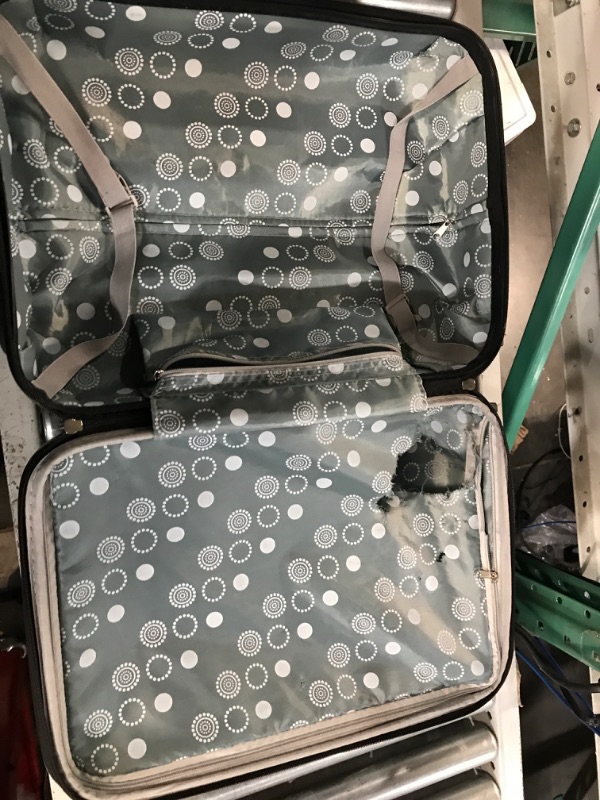 Photo 2 of **DAMAGED** Rockland Melbourne Hardside Expandable Spinner Wheel Luggage, Black, Carry-On 20-Inch Carry-On 20-Inch Black