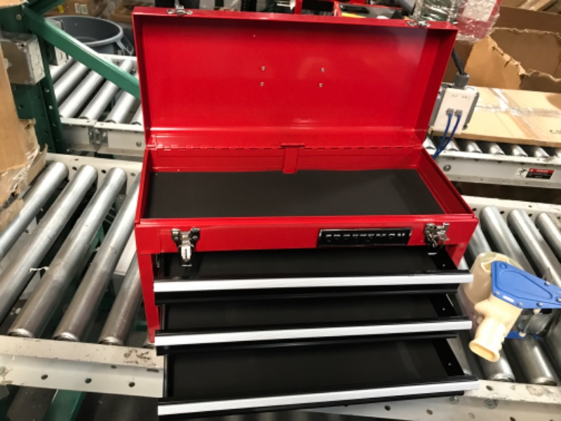 Photo 2 of Craftsman 3-Drawer Metal Portable Chest Toolbox Red