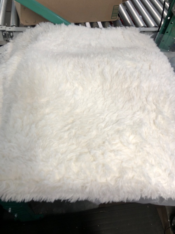 Photo 2 of (USED) Andecor Soft Fluffy Bedroom Rugs - 5 x 8 Feet Indoor Shaggy Plush Area Rug