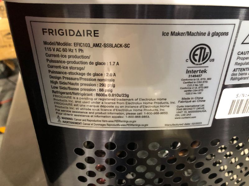 Photo 7 of (Used)Frigidaire Black Stainless Ice Maker