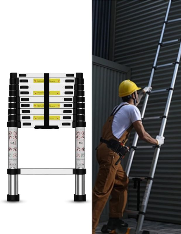 Photo 1 of (USED) Telescoping Ladder,12.5 FT Multi-Purpose Collapsible Telescopic Extension Ladders,