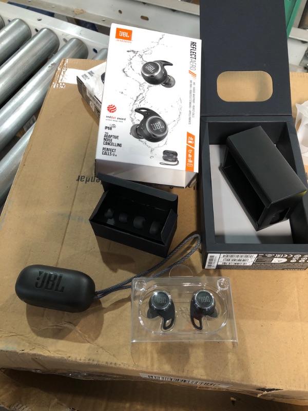 Photo 2 of JBL Reflect Aero: True Wireless Noise Cancelling Sport Headphones - Black Headphones Black