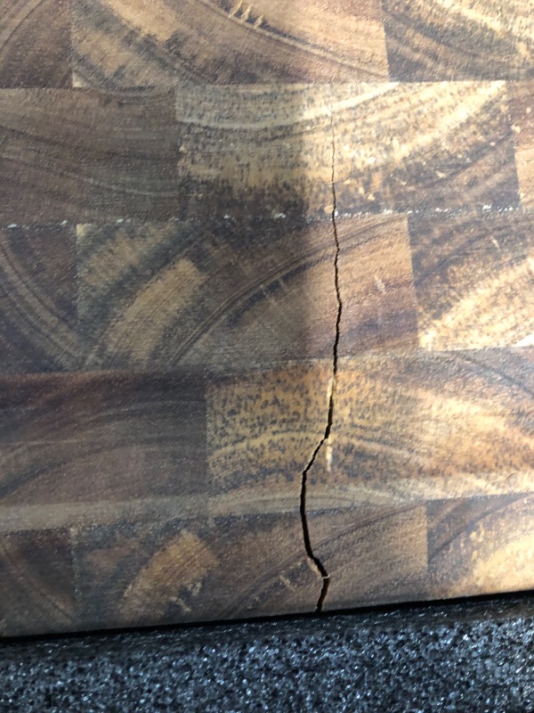 Photo 4 of (MINOR DAMAGE) Cutting Board for Kitchen, Extra Large Thick Mosaic Acacia Wood Chopping Board 18x24x1.5 inch, 