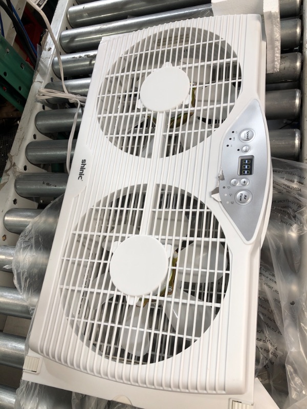 Photo 2 of (USED) Shinic 9-Inch Twin Window Fan with Remote  23.8"-37" Expandable Window 