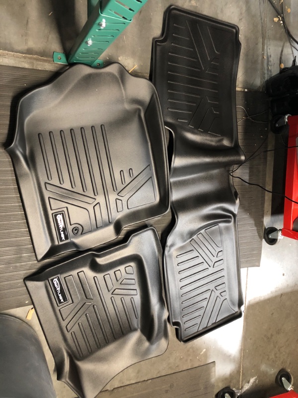 Photo 2 of MAXLINER Floor Mats 2 Row Liner Set Black for 2001-2007 Silverado/Sierra 1500/2500/3500 Extended Cab Classic Body Style