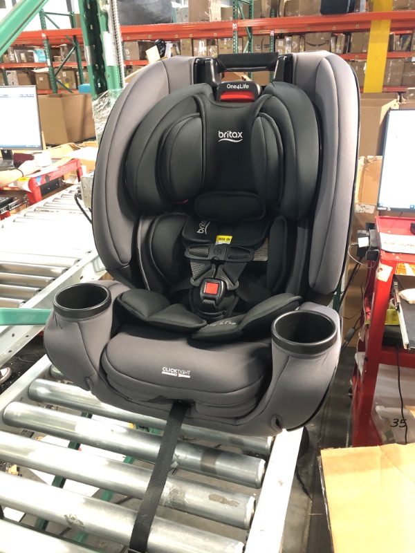 Photo 4 of Britax One4Life Convertible Car Seat, 10 Years of Use from 5 to 120 Pounds, Converts from Rear-Facing Infant Car Seat to Forward-Facing Booster Seat, Machine-Washable Fabric, Onyx Stone