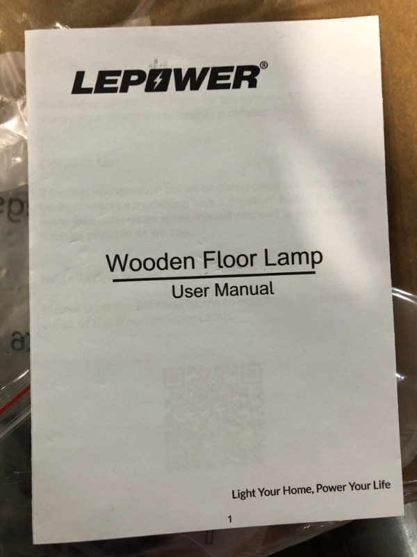 Photo 3 of LEPOWER Wood Tripod Floor Lamp, Mid Century Standing Lamp, Modern Design Standing Lamp