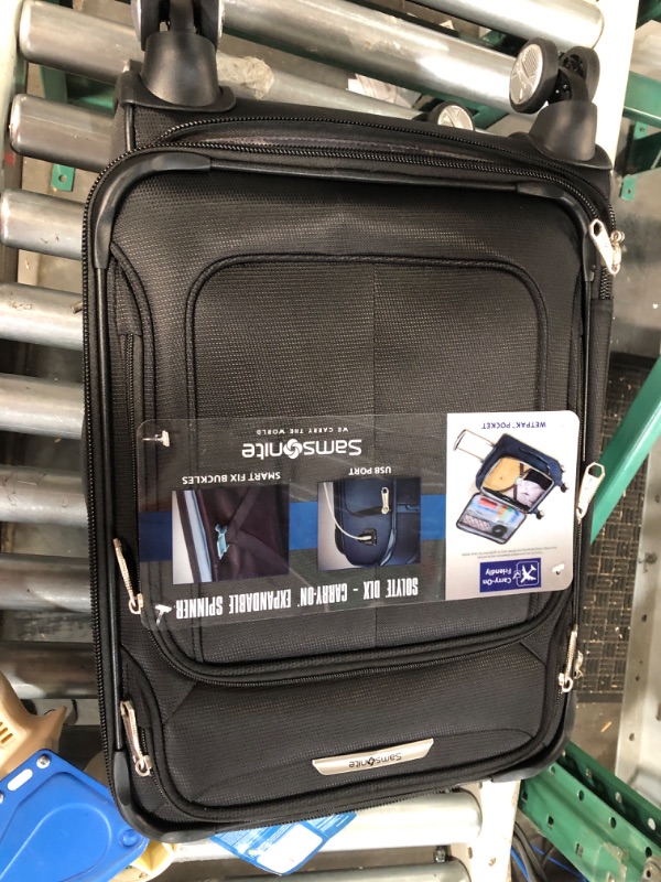 Photo 1 of Samsonite Solyte DLX Softside Expandable Luggage with Spinner Wheels, Midnight Black, Carry-On 20-Inch Carry-On 20-Inch Midnight Black