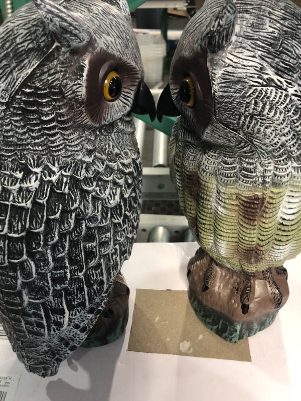 Photo 3 of Galashield Owl Decoy | Plastic Owls to Scare Birds Away | Owl Statue for Garden & Outdoors [Pack of 2]