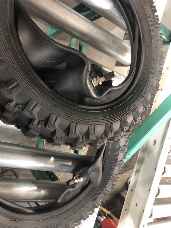 Photo 3 of (2 Set) 2.5-10" Off-Road Tire and Inner Tube Set - Dirt Bike Tire with 10-Inch Rim and 2.5/2.75-10 Dirt Bike Inner Tube Heavy Duty Replacement with Honda CRF50/XR50, Suzuki DRZ70/JR50 and Yamaha PW50