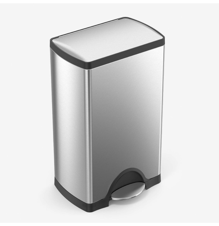 Photo 1 of *MINOR DAMAGE*
simplehuman 38 Liter / 10 Gallon Rectangular Kitchen Step Trash Can, 