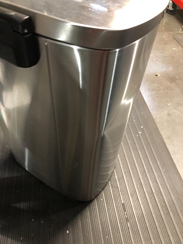 Photo 4 of *MINOR DAMAGE*
simplehuman 38 Liter / 10 Gallon Rectangular Kitchen Step Trash Can, 