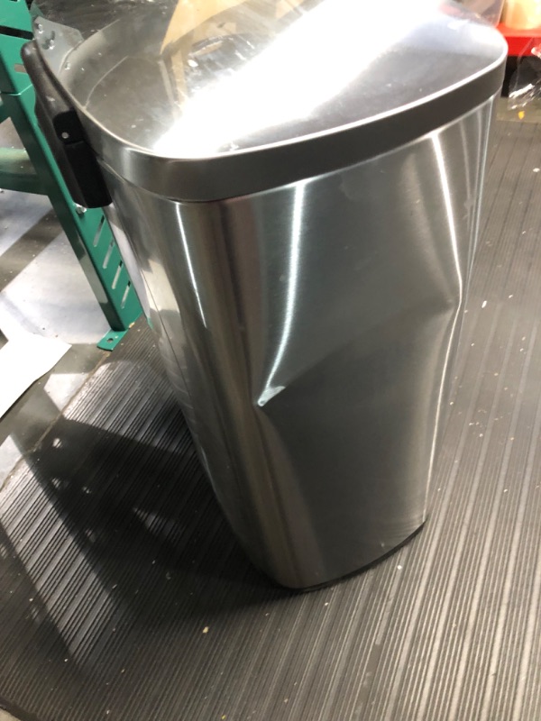 Photo 3 of *MINOR DAMAGE*
simplehuman 38 Liter / 10 Gallon Rectangular Kitchen Step Trash Can, 