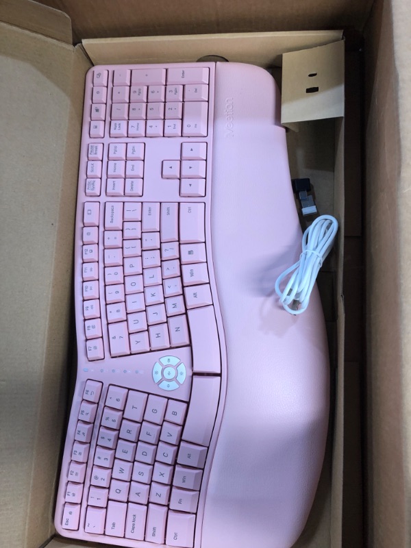 Photo 2 of MEETION Ergonomic Wireless Keyboard and Mouse, Ergo Keyboard 