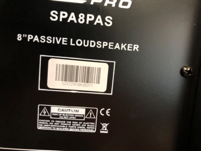 Photo 2 of LyxPro 8" Inch Passive DJ PA Speaker System XLR,1/4,Speakon, Connections Daisy Chain Compatible, 8 Ohm, Lightweight, Stand Mountable , 8 Inch