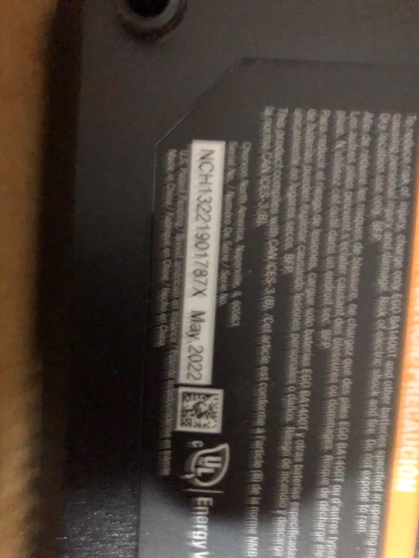 Photo 6 of **FOR PARTS ONLY** DOES NOT POWER ON  EGO Power+ LB7654 765 CFM Variable-Speed 56-Volt Lithium-ion Cordless Leaf Blower 5.0Ah Battery and Charger Included, Black 765 CFM Blower Kit w/ 5.0Ah Battery