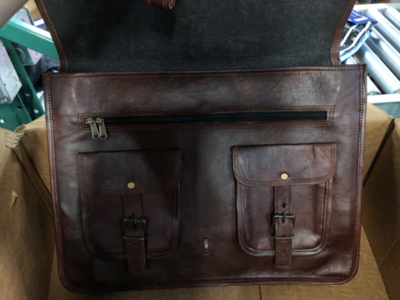 Photo 1 of **CLASP IN BROKEN**
HULSH Vintage Leather Laptop Bag 18 inch
