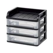 Photo 1 of 2 pack Iris Medium 3 Drawers Desktop Storage, Black (150181) 2 pack
