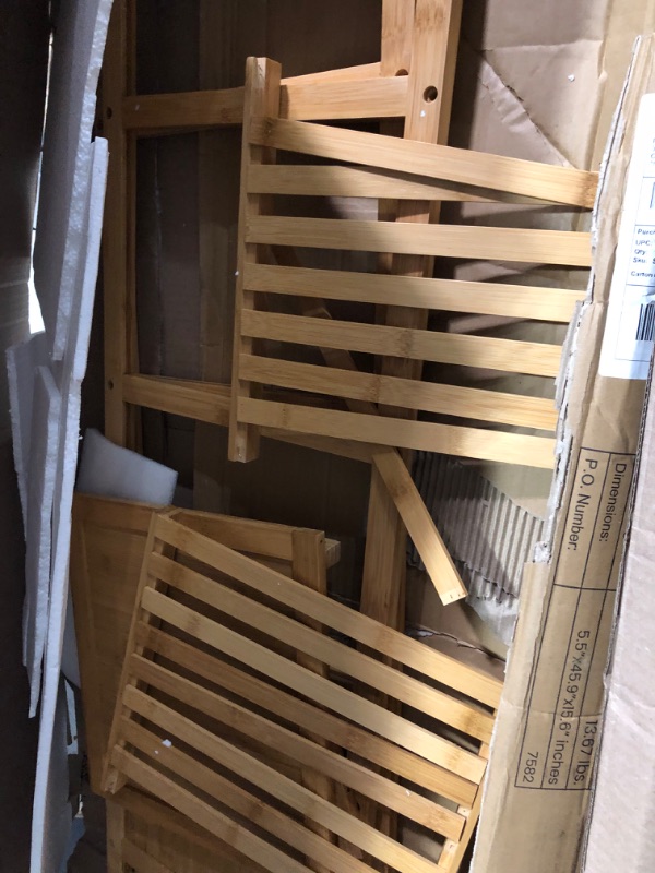 Photo 8 of *PARTS ONLY DOES NOT FUNCTION*
5-Tier Bamboo Bathroom Storage 13.38 x 43.3 inch