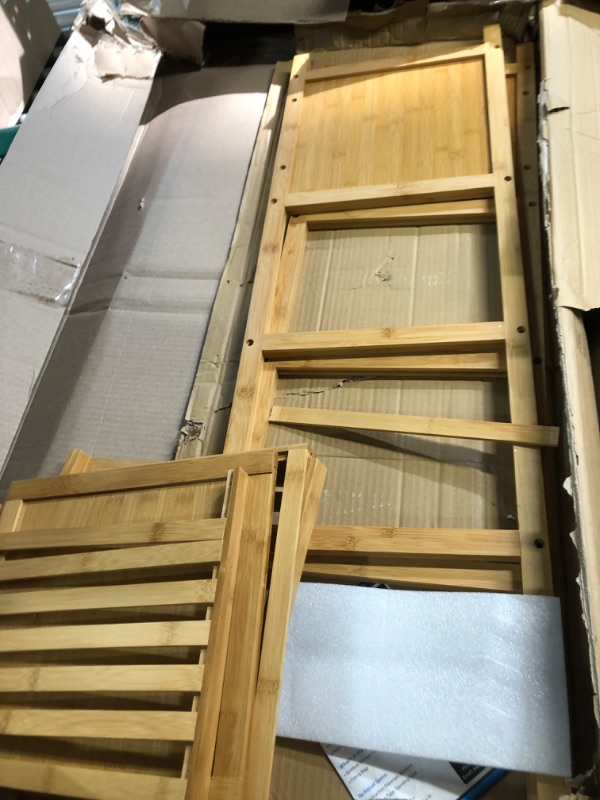 Photo 1 of *PARTS ONLY DOES NOT FUNCTION*
5-Tier Bamboo Bathroom Storage 13.38 x 43.3 inch