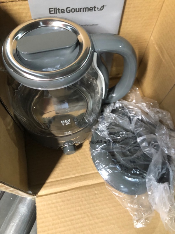 View 2 of Elite Gourmet EKT1220DG 1.2L Electric BPA-Free Glass Kettle,