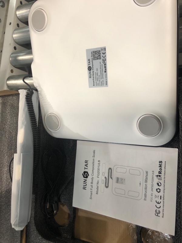 Photo 5 of **LIKE NEW - OPEN BOX** Scale for Body Weight, RunSTAR 8 Electrodes High Accurate Rechargeable Composition Analyzer with Heart Rate Heart Index Body Fat Scale 400Lb