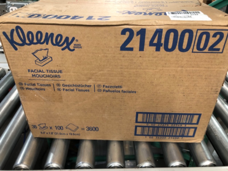 Photo 4 of **NEW, FACTORY SEALED** Kleenex Professional Facial Tissue for Business (21400), Flat Tissue Boxes, 36 Boxes / Case, 100 Tissues / Box, 3,600 Tissues / Case 100 Count (Pack of 36)