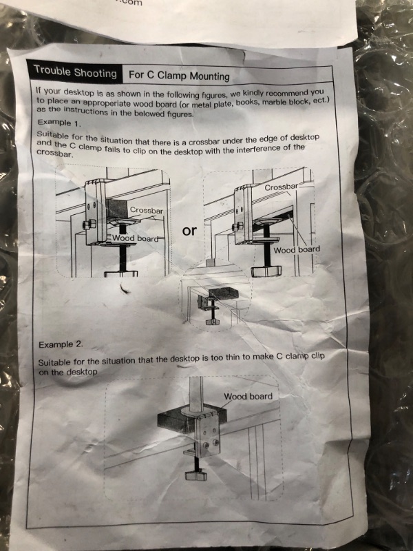 Photo 4 of **PREVIOUSLY OPENED, HARDWARE MAY BE MISSING** Irongear Dual Monitor Stand for 17-32 inch Screens,Heavy Duty Fully Adjustable Monitor Arm with C-Clamp Hardware,Dual Monitor Mount Supports up to 17.6 lbs per Arm