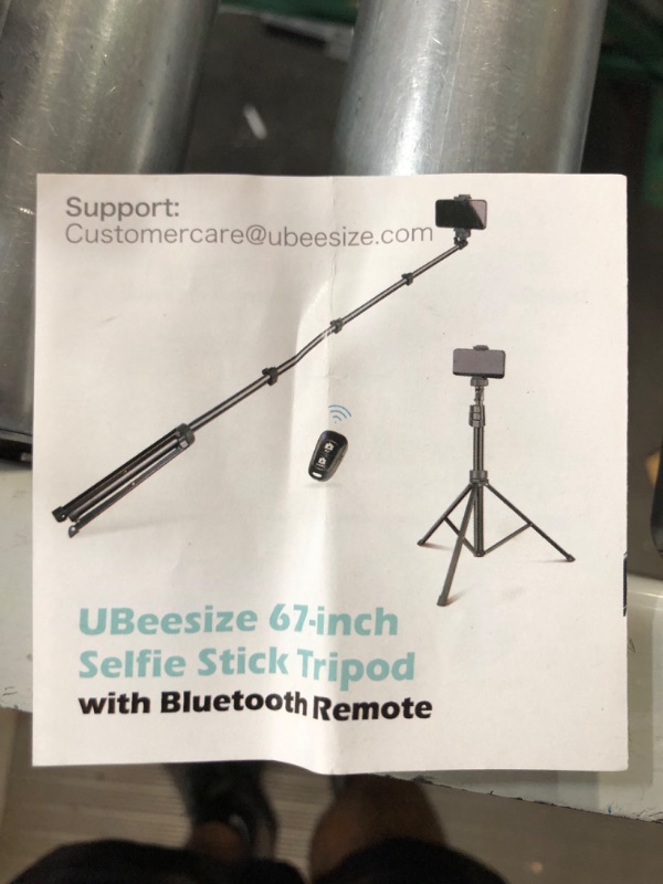 Photo 3 of **LIKE NEW, PREVIOUSLY OPENED** 62” Extendable Tripod Stand & Remote, Phone Holder for Video Recording/Makeup/Content Creator Phone, Camera