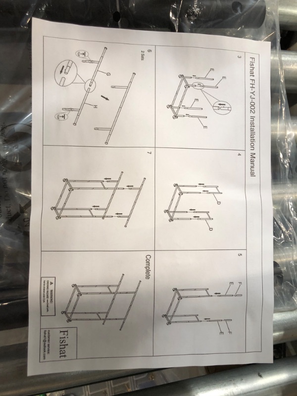 Photo 3 of **LIKE NEW, PREVIOUSLY OPENED** Fishat Simple Standard Double Rod Clothing Metal Garment Rack for Hanging Clothes, Rolling Clothes Organizer on Lockable Wheels (Black)