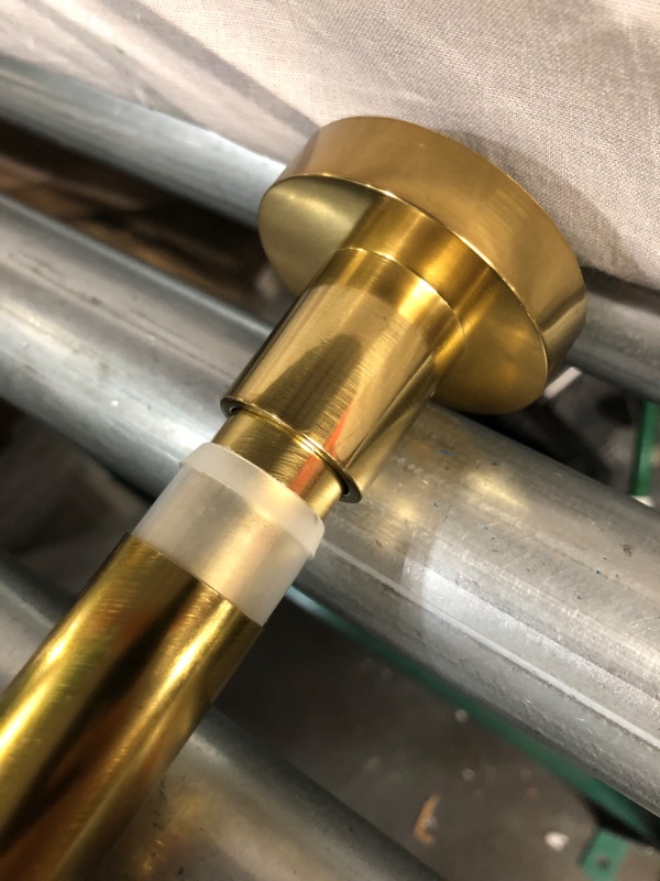 Photo 1 of **LIKE NEW, OPEN BOX** EBOATOP Shower Curtain Rod Tension- Never Rust No Drill Non-Slip Spring Tension Shower Rod, 43-73 inches Metal Steel, Gold 43-73Inches Gold